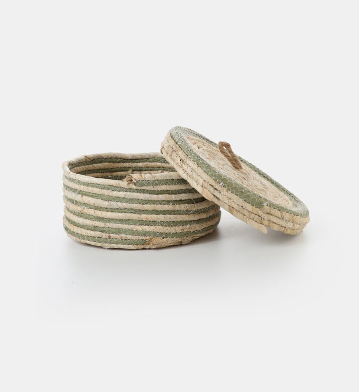 Straw Lidded Baskets