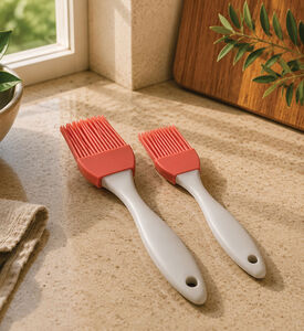 Excellent Houseware Silicone 2-piece Brushes Set, Red, Packshot View