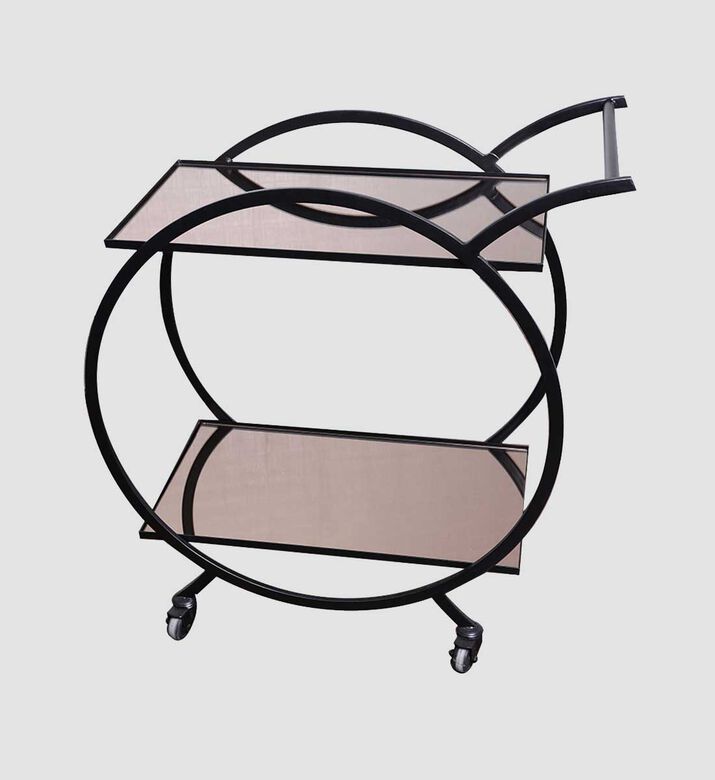 Home Deco and More Zoni Metal Frame Mirrored Base Bar, Packshot View