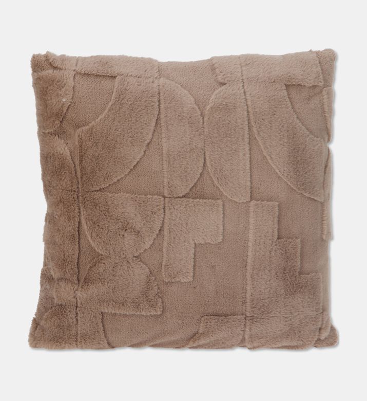 Home Deco and More Abstract Pattern Cushion, Brown, Packshot View