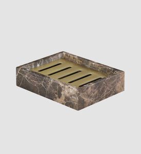 Home Deco and More Marble Rectangular Soap Dish, Packshot View