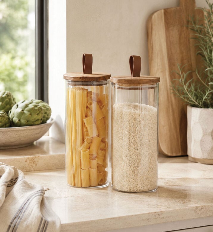 Home Deco and More Borosilicate Glass Lidded Jar, Clear, 12-cm, Packshot View