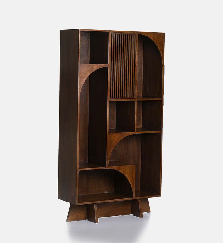 Pillar Mango Wood Books Rack