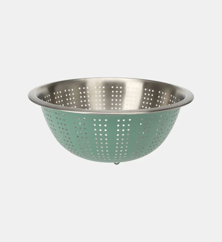 Excellent Houseware Stainless Steel 201 Colander, Green, Packshot View