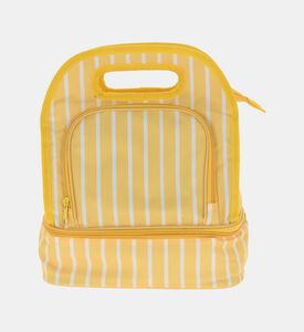 Home Deco and More Stripe Pattern Cooler Lunch Bag, Yellow, Packshot View