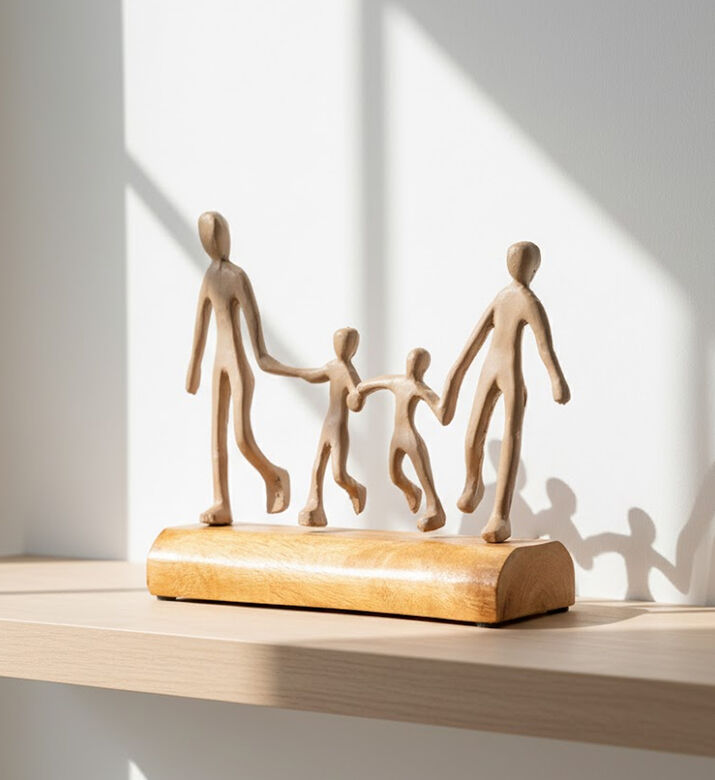 Home Deco and More Aluminum Family Statue, Packshot View