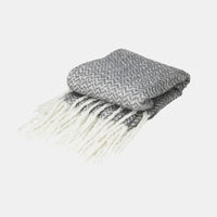 Zigzag Fringes Plaid Blanket