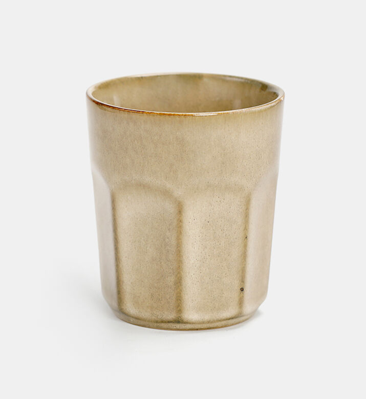 Earthy-toned Long Structured Mug