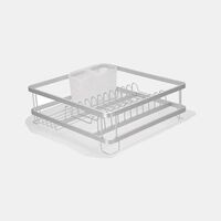Single Rack Aluminum Dish Drainer - 36.7 X 36 X 12 Cm