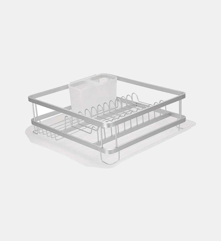 Single Rack Aluminum Dish Drainer - 36.7 X 36 X 12 Cm