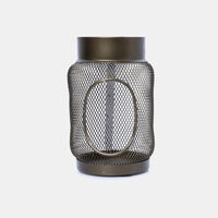 Iron Round Cage Lantern 12x12x18 Cm