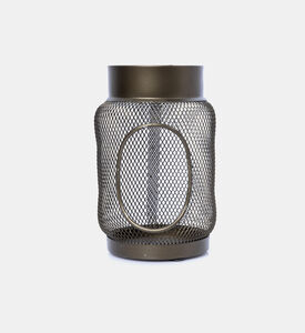 Iron Round Cage Lantern 12x12x18 Cm