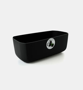 Home Deco and More Footed Flower Pot, Black, Packshot View