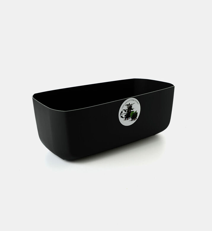 Home Deco and More Footed Flower Pot, Black, Packshot View