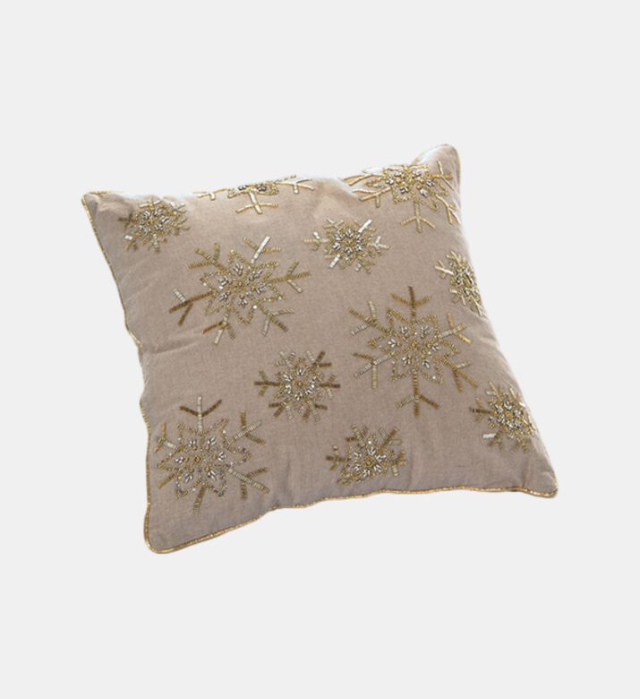 Snowflakes Beaded Cushion
