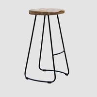 Peter Wooden Top Iron Stool
