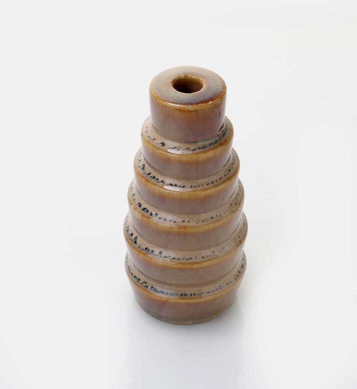 Earthy Porcelain Layered Candle Holder