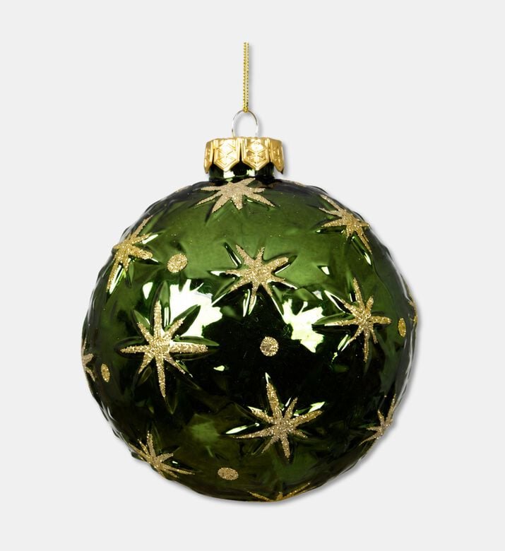Kaemingk Baubles Glass Shiny Green, Packshot View