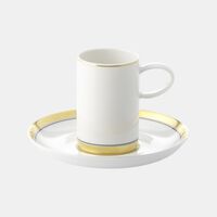 Domo Gold Coffee Cup Saucer 10 Cl