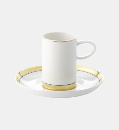 Domo Gold Coffee Cup Saucer 10 Cl