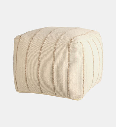 Lined Cube Pouf