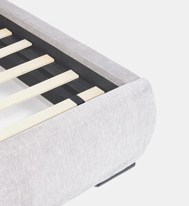 Home Deco and More Palima Upholstered Bed, Grey, 160x200-cm, Packshot View