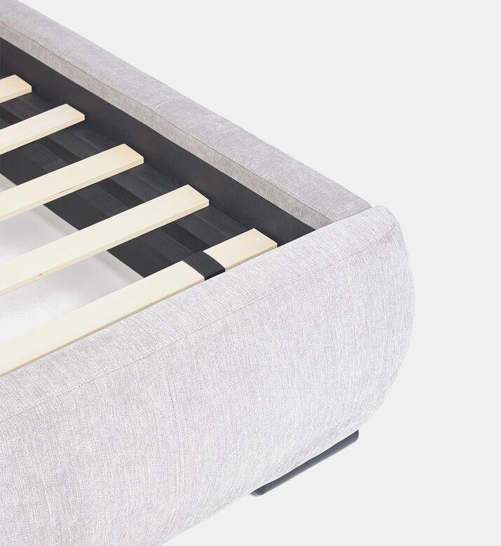 Home Deco and More Palima Upholstered Bed, Grey, 160x200-cm, Packshot View