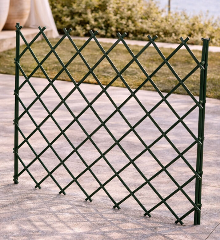 Home Deco and More Plastic Folding Garden Fence, Dark-green, 180x60-cm, Packshot View
