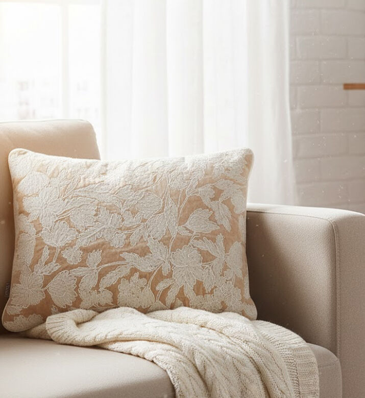 Home Deco and More Juliet Cotton Velvet Pillow, Packshot View