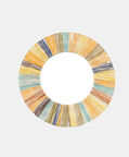 Colorful Straw Grass Round Mirror