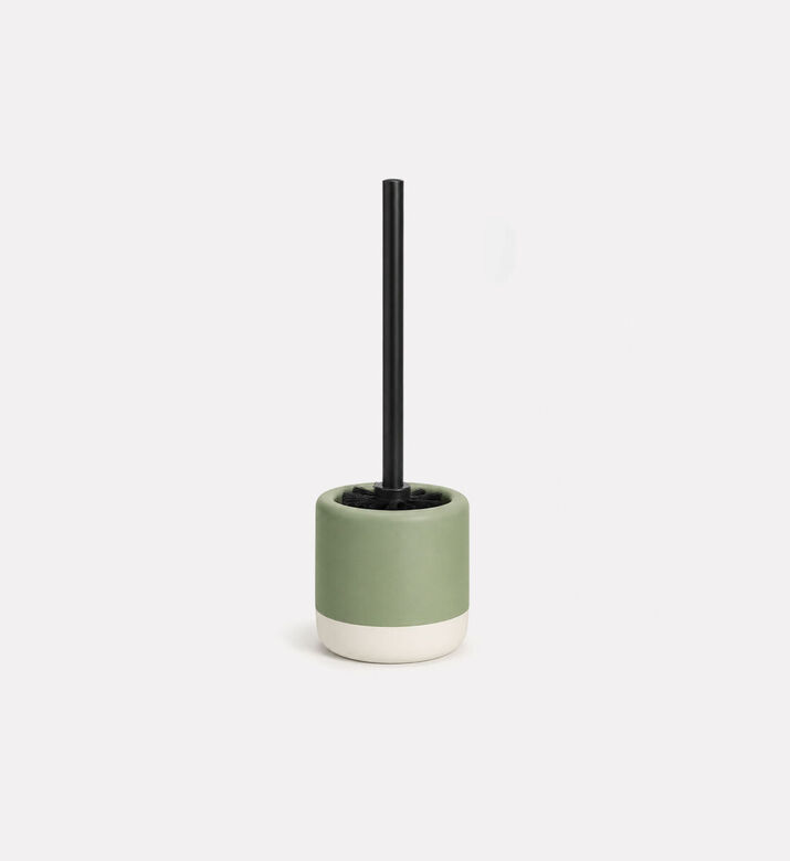 Home Deco and More Dolomite Toilet Brush Holder, Green, Packshot View