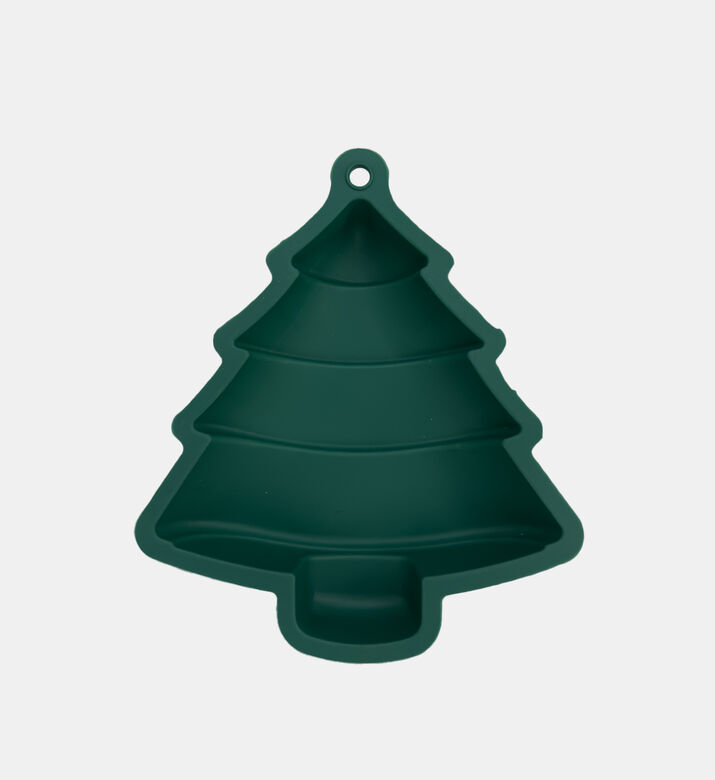 Home Deco and More Silicone Christmas Tree Cake Mold, Green, Packshot View
