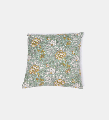 Lalit Block-print Linen Filled And Vaccumed Cushion