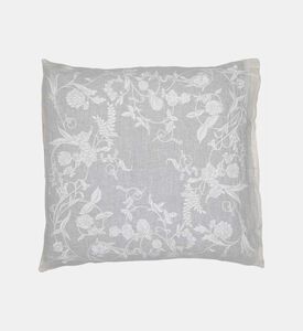 Home Deco and More Linen Floral-embroidered Cushion, Packshot View