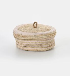 Home and Styling Straw Organizing Baskets, Beige, 24-cm, Packshot View