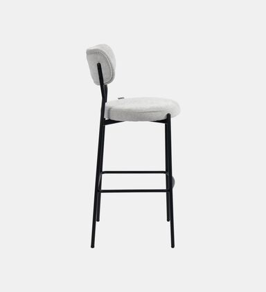 Archie Fabric Steel Bar Chair Grey