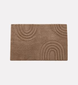 Home Deco and More Arched Pattern Bathroom Mat, Dark-brown, Packshot View