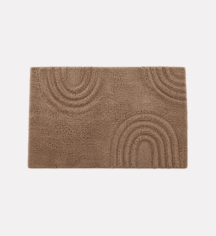 Home Deco and More Arched Pattern Bathroom Mat, Dark-brown, Packshot View