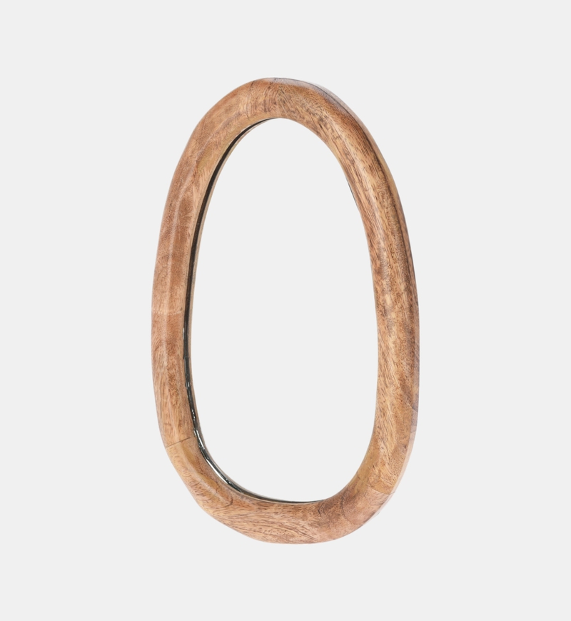Mango Wood Organic-shape Mirror