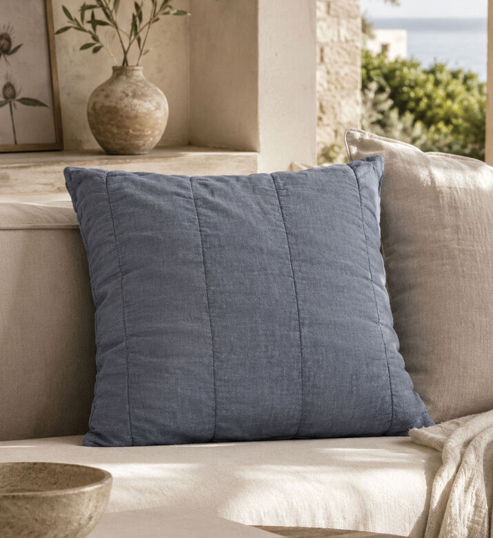 Home Deco and More Mazur Linen Square Cushion, Packshot View
