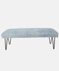 Cotton Iron Legs Durry Print Bench