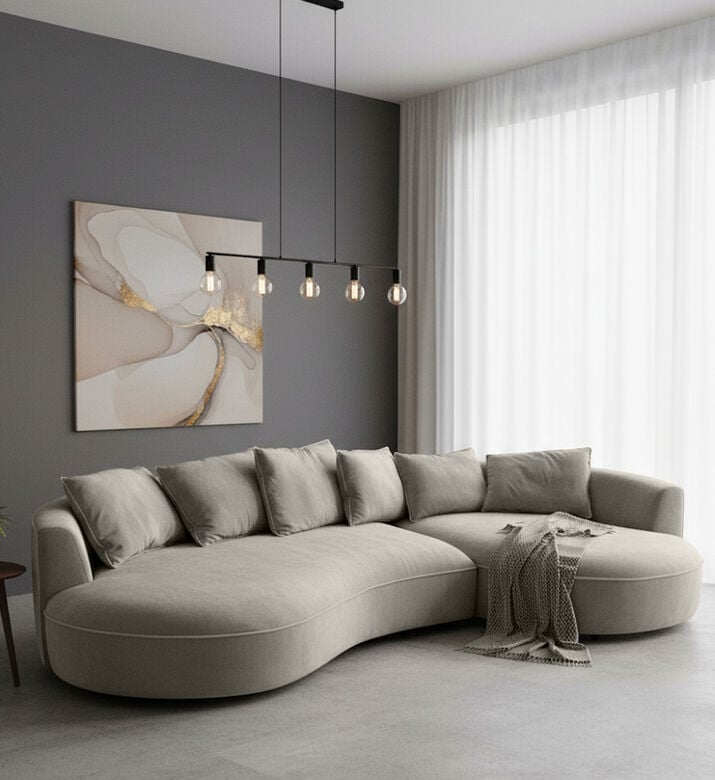 Home Deco and More Labrine 3-seater Sofa 2-piece, Beige, Packshot View Home Deco and More Labrine 3-seater Sofa 2-piece, Beige, Packshot View