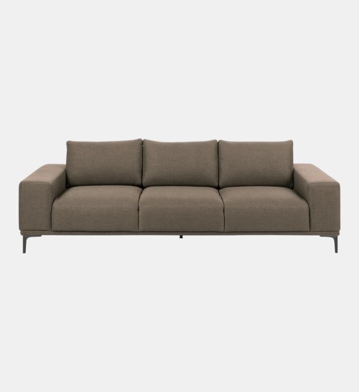 Home Deco and More Emerse Three Seater Sofa, Brown, Packshot View