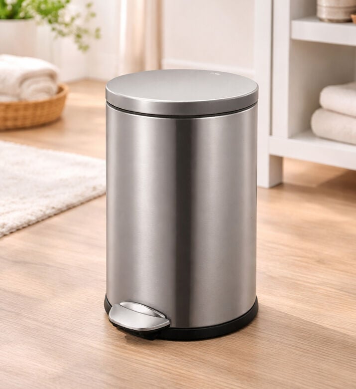 Eko Luna Stainless Steel Pedal Bin 12 Litres, Packshot View