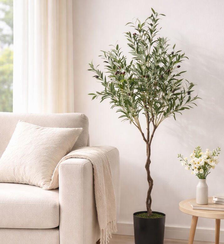 Home Deco and More Artificial Olive Tree Pot, Packshot View