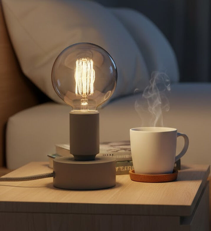 Filotto Filotto Silicone Table Lamp, Grey, 8x11-cm, Packshot View