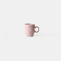 Embossed Heart Earthware Mug Set