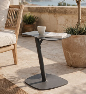Home Deco and More Golf Aluminum Side Table, Grey, Packshot View