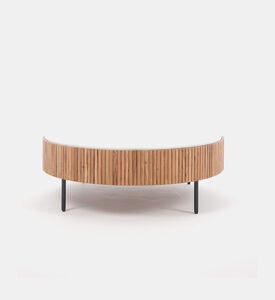 Home Deco and More Acacia Wood Ribbed Coffee Table, Packshot View