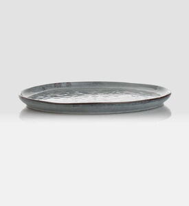 Home Deco and More Ceramic Trimmedmed Dinner Plate, Packshot View